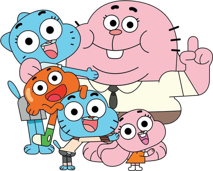 Gumball Family Portrait PNG