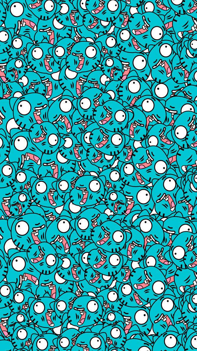 Gumball Head Pattern Wallpaper