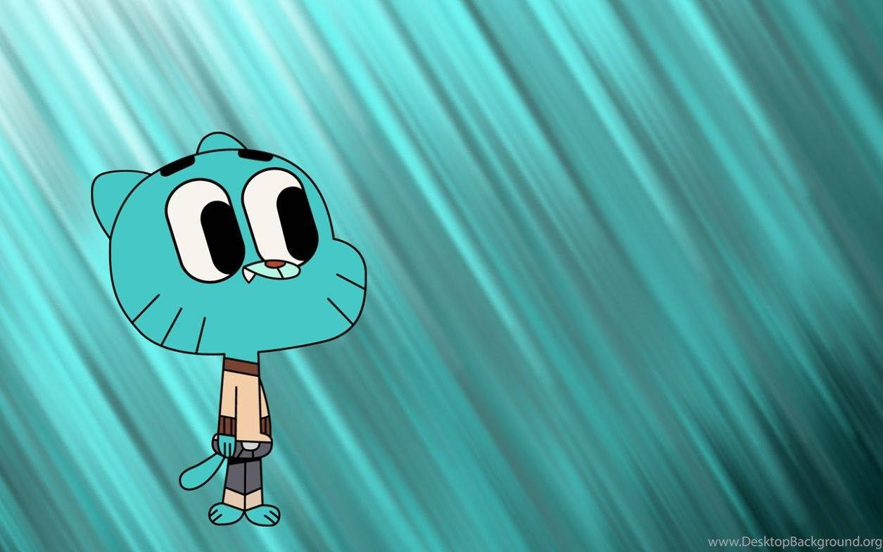 Gumball On Blue Lines Wallpaper