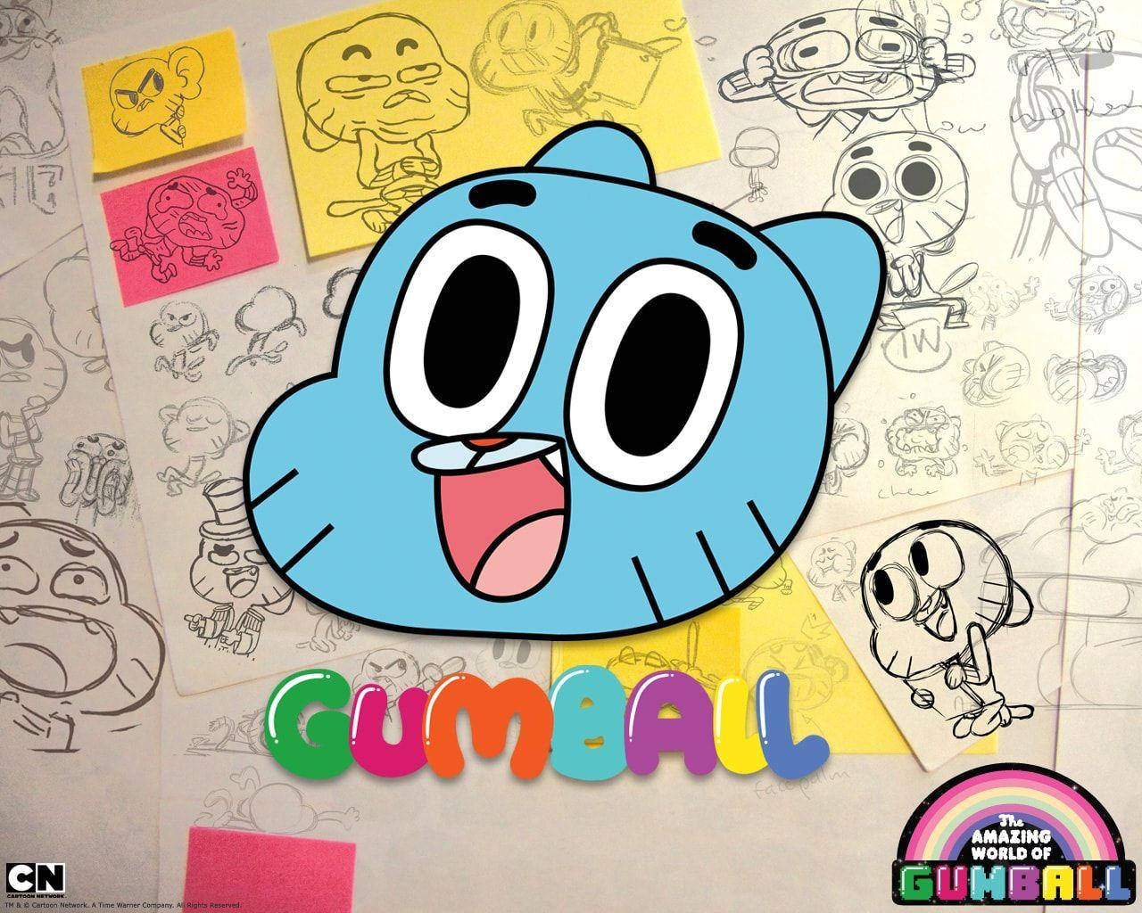 Gumball Sketch Doodles Wallpaper