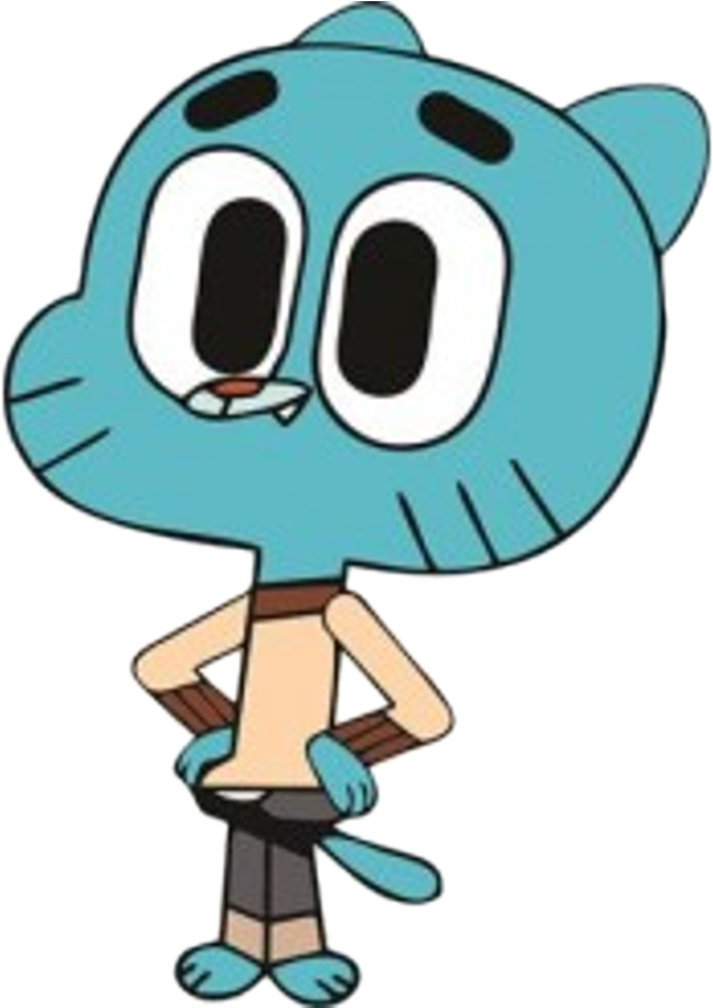 Gumball Watterson Standing Pose PNG