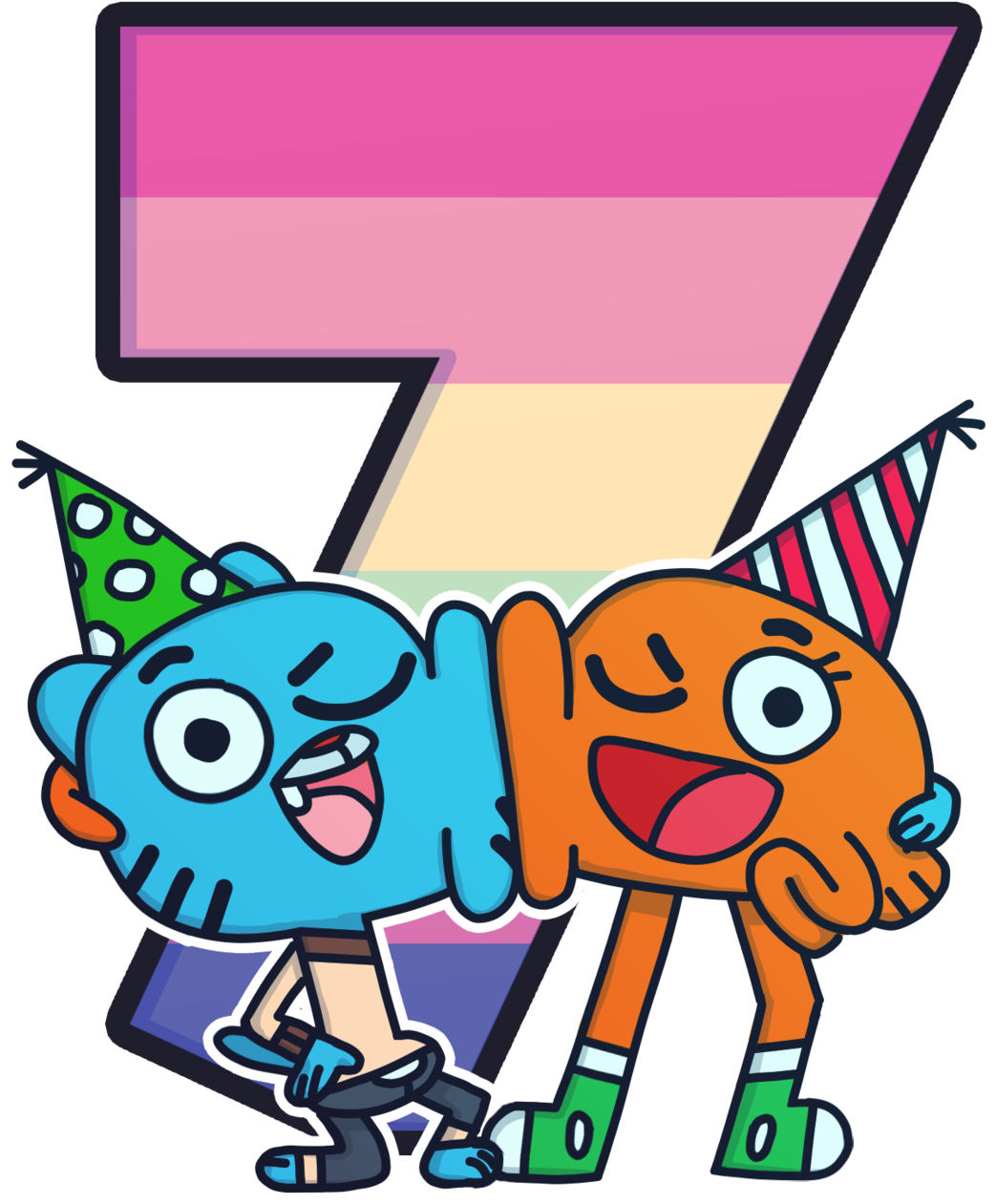 Gumballand Darwin Celebration PNG