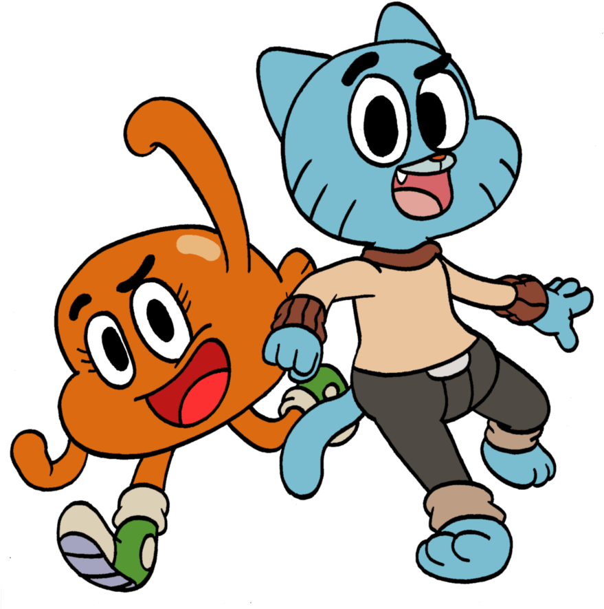 Gumballand Darwin Friends Forever PNG