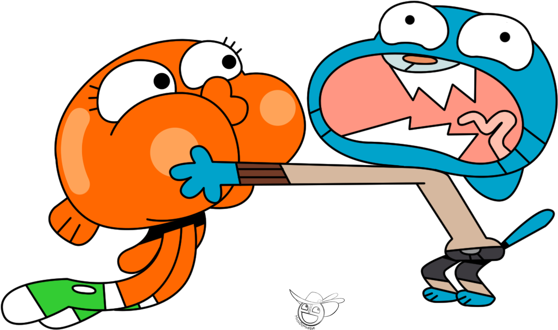 Gumballand Darwin Funny Face Expression PNG