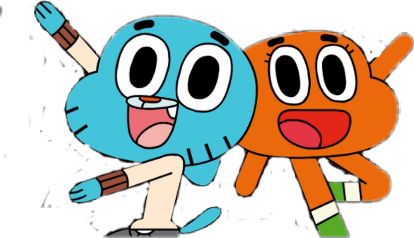 Gumballand Darwin Happy Moments PNG