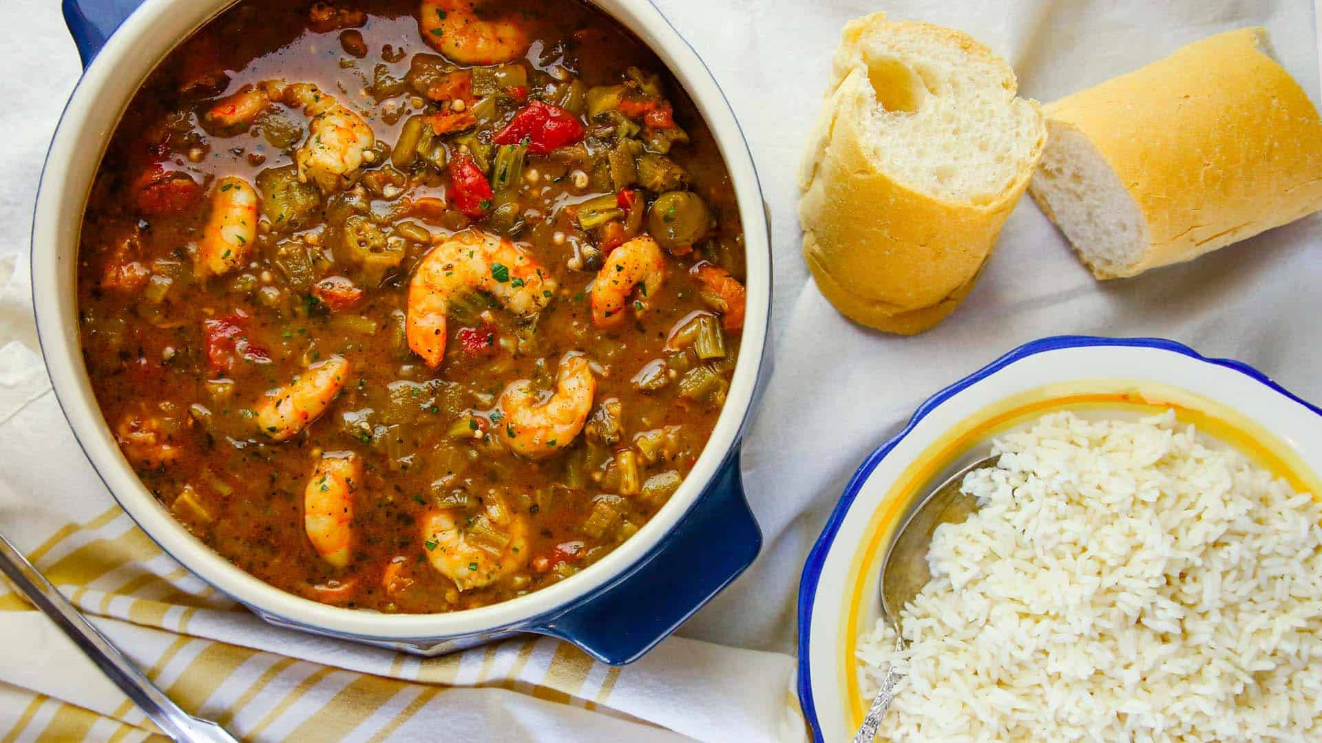 Gumbo Rice And Bread Wallpaper