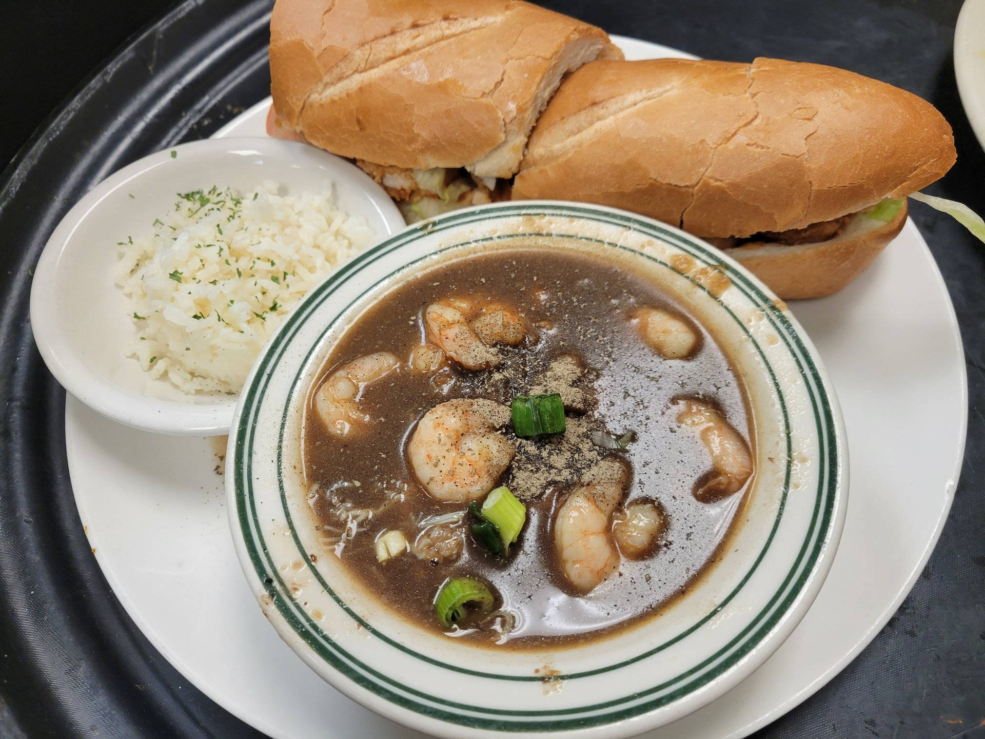Gumbo With Rice And Sandwiches Wallpaper