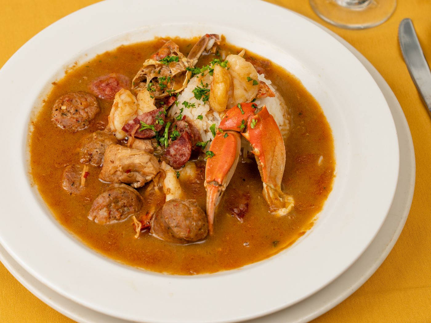 Gumbo With Shrimp And Meatballs Wallpaper