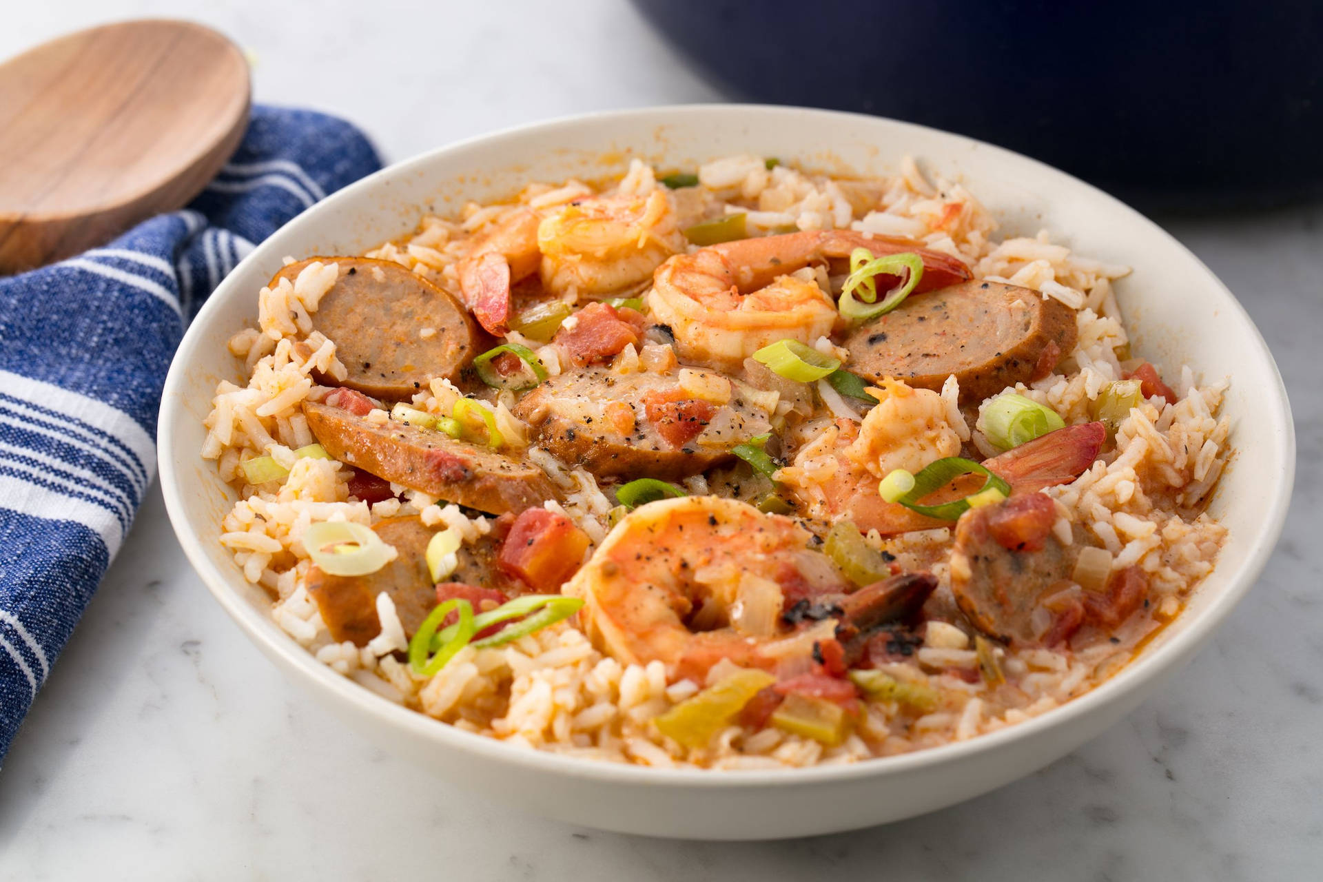 Gumbo With Shrimp Rice And Sausages Wallpaper
