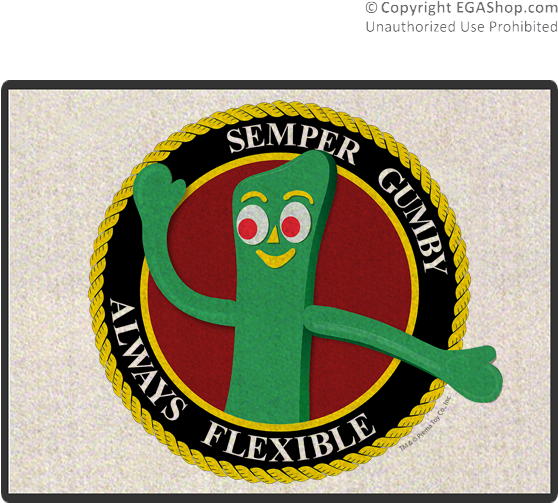 Gumby Always Flexible Emblem PNG