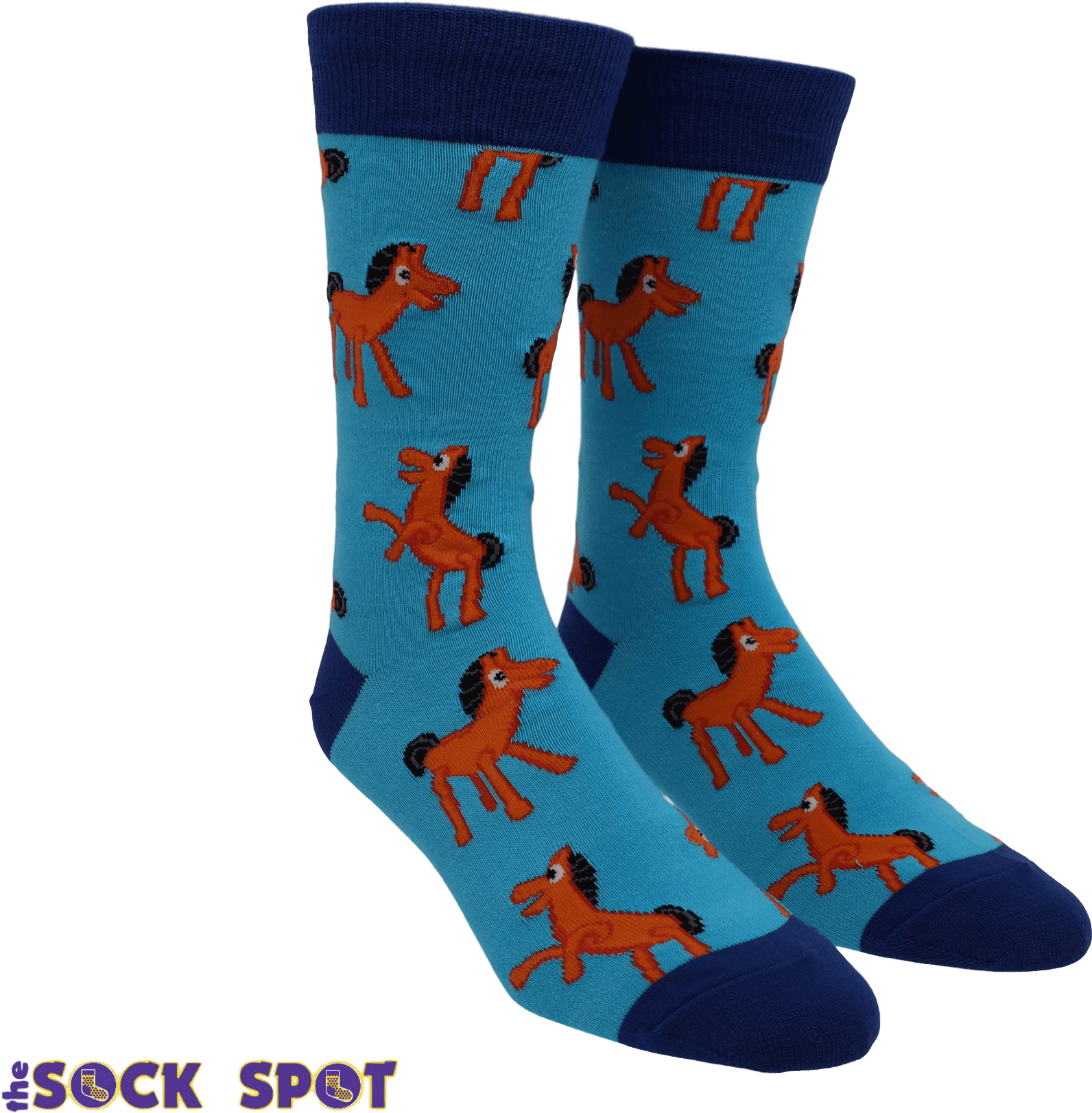 Gumby Character Blue Socks PNG