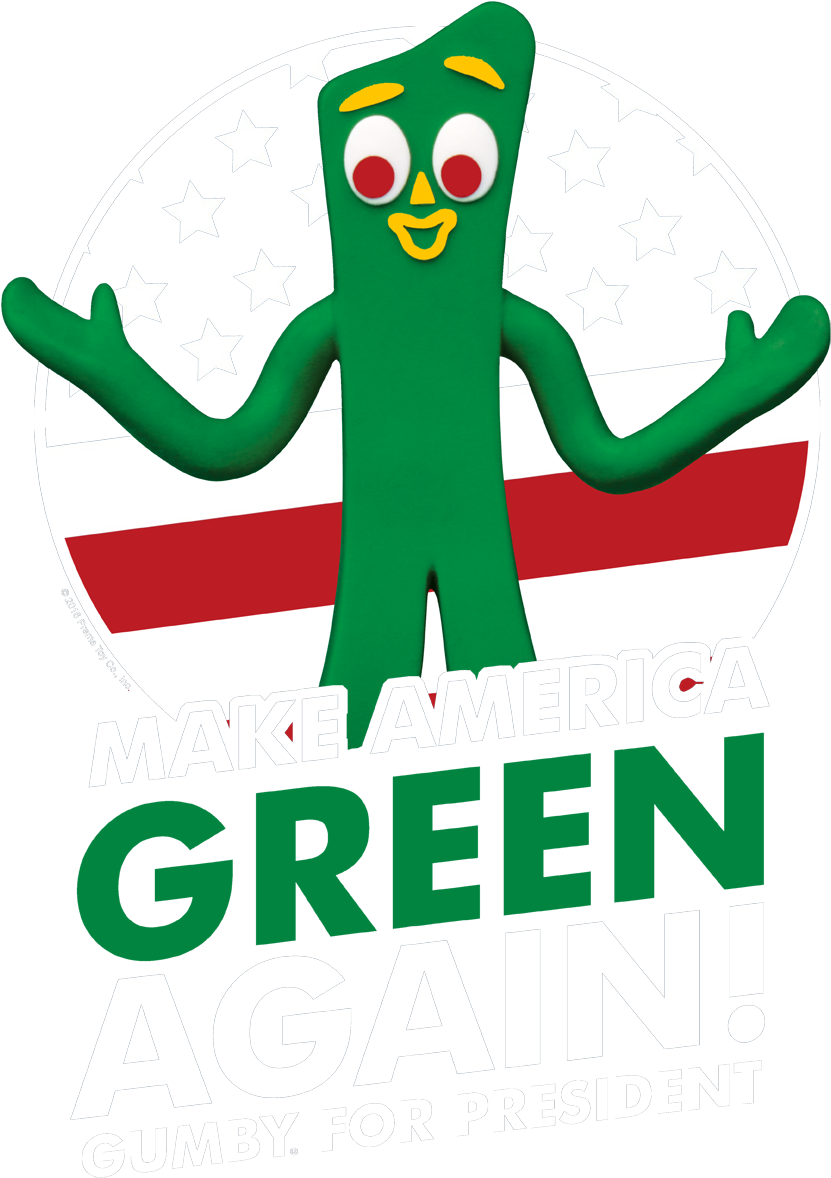 Gumby For President Campaign Poster PNG