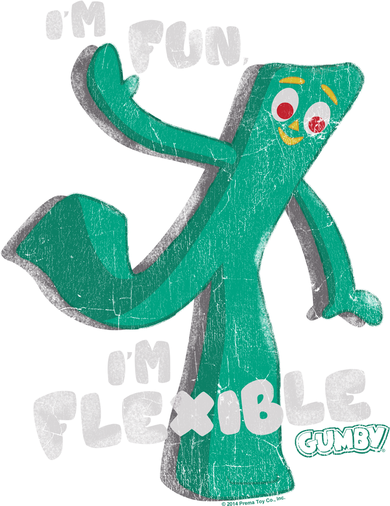 Gumby Fun Flexible Pose PNG