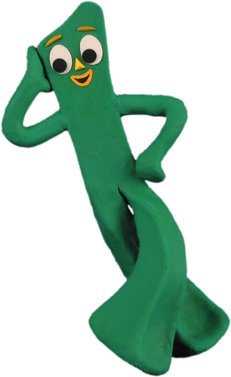 Gumby Posing Cheerfully.png PNG