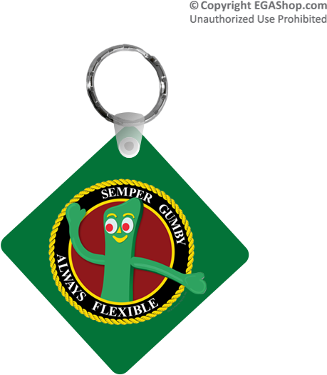 Gumby Themed Keychain Design PNG