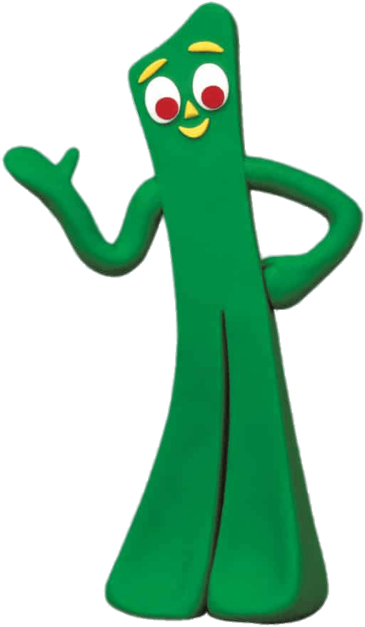 Gumby Waving Character PNG