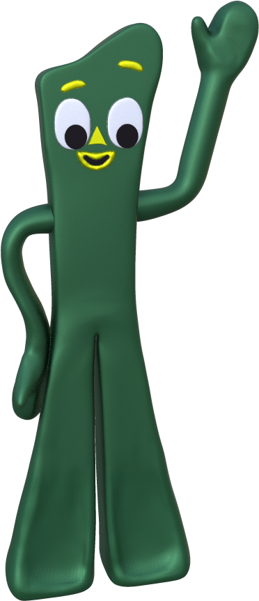 Gumby Waving Hello PNG