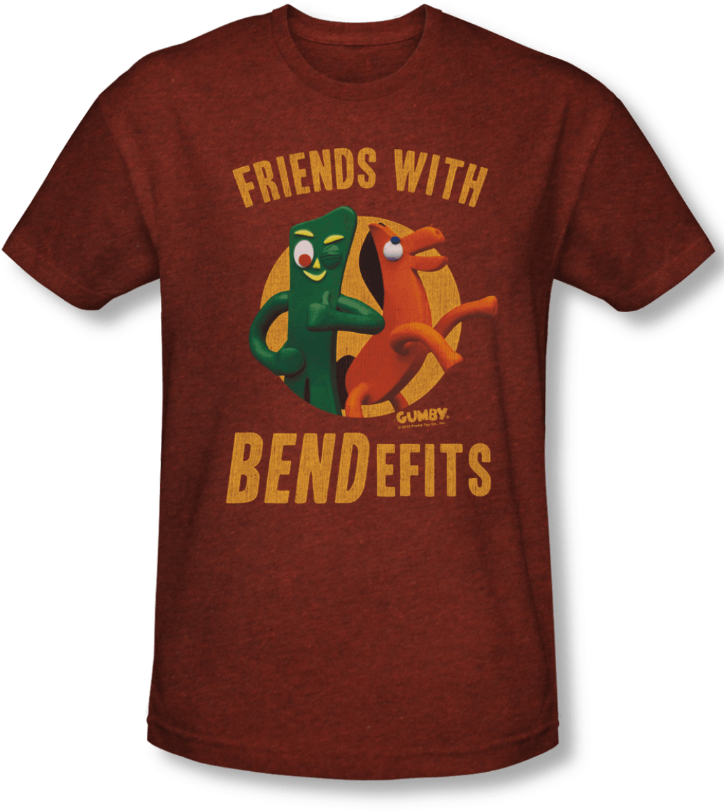 Gumbyand Pokey Friends With Bendefits Shirt PNG