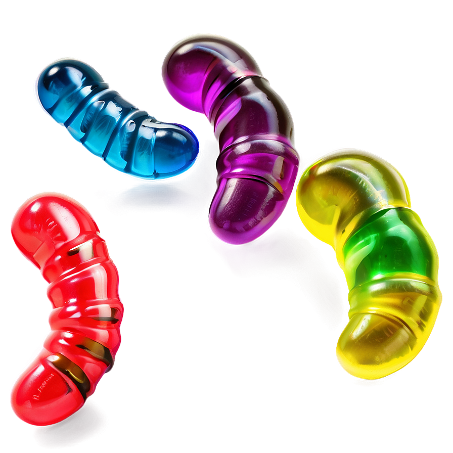 Gummy Worms In Nature Setting Png 06132024 PNG