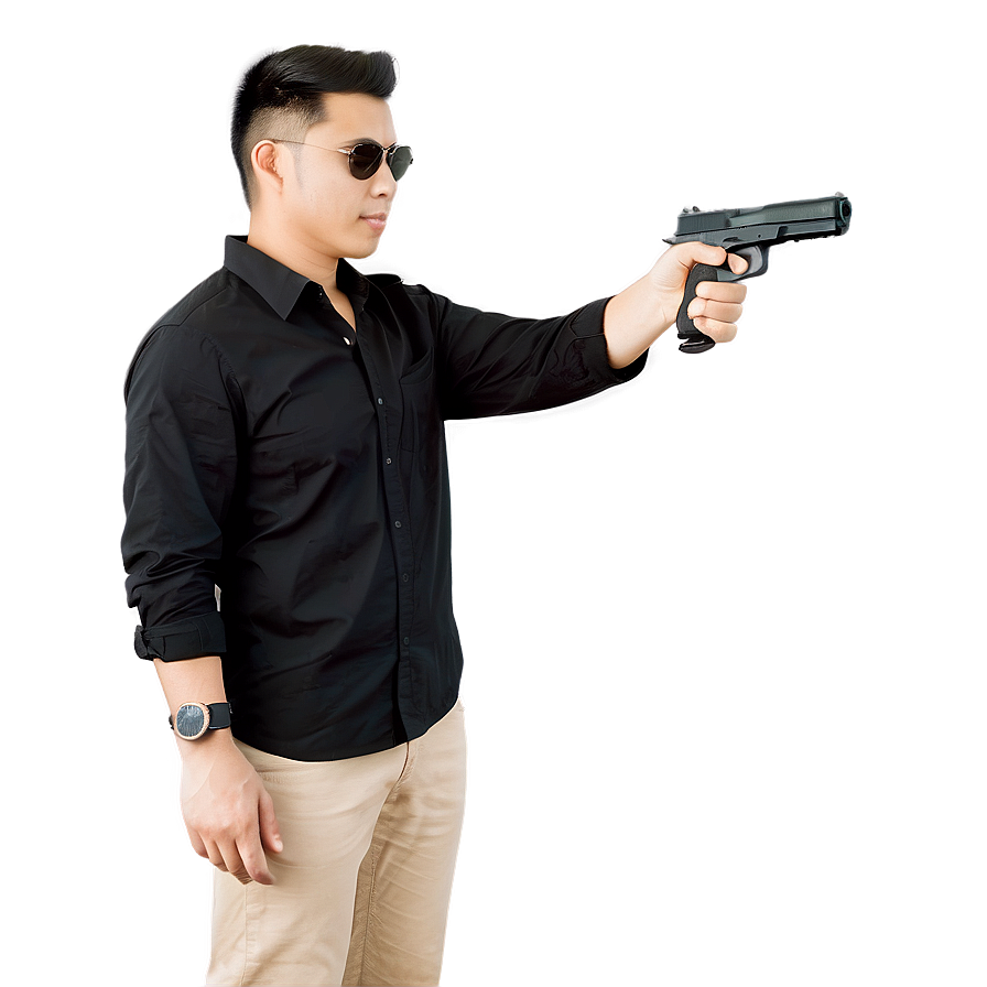 Download Gun In Hand Action Png 90 | Wallpapers.com