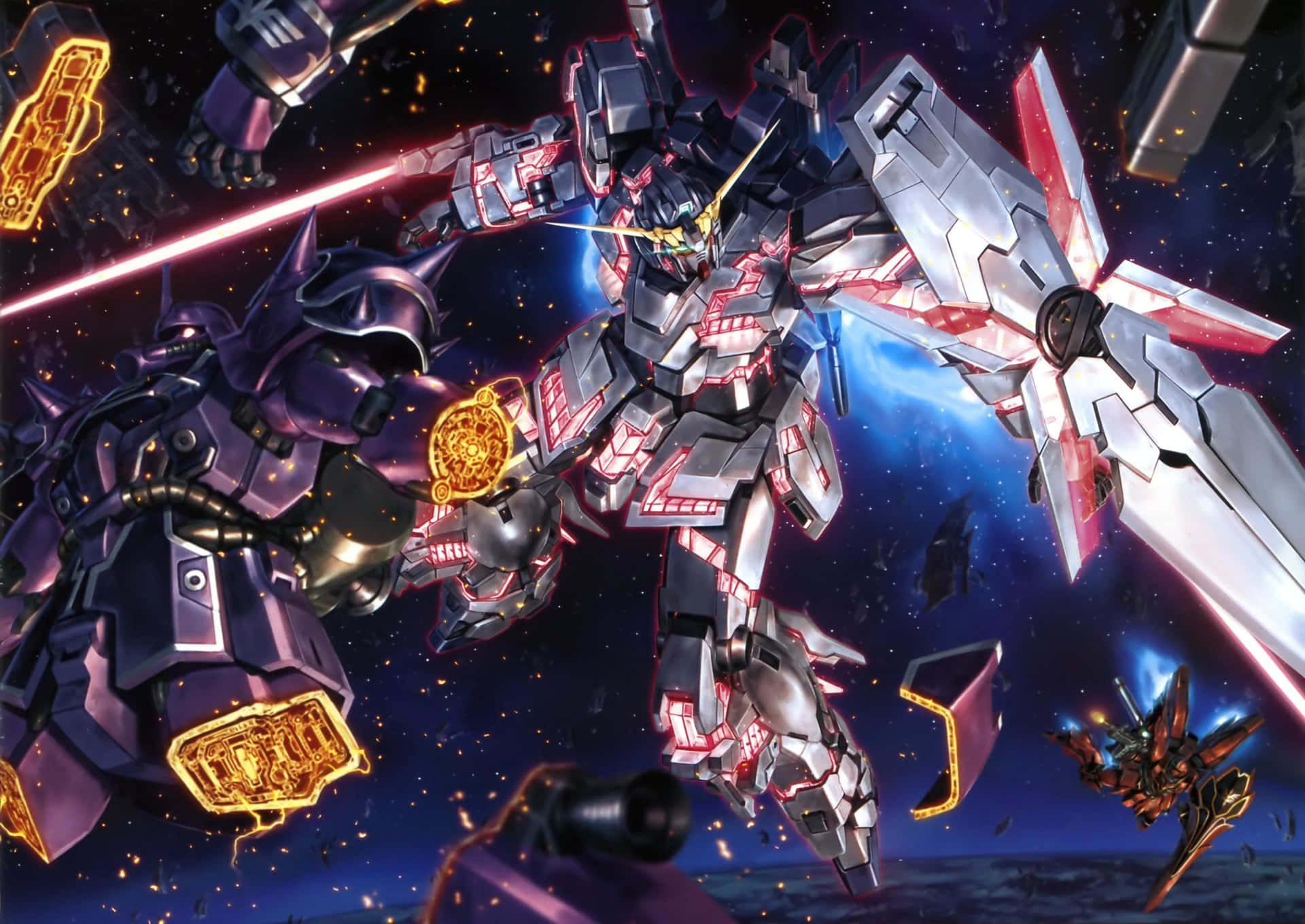 Ausgestattetmit Fortschrittlicher Technologie Und Einer Elite-crew Ist Der Gundam Bereit Zum Kampf!