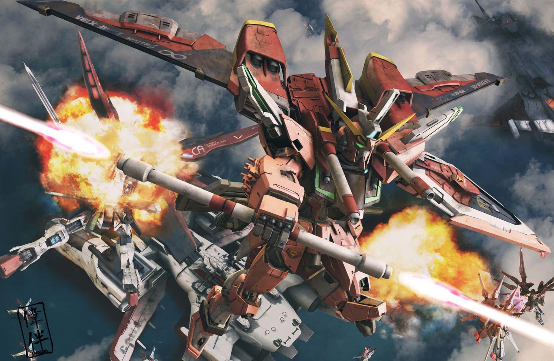 Se den utrolige styrke af Gundam i al dens 4K pragt Wallpaper