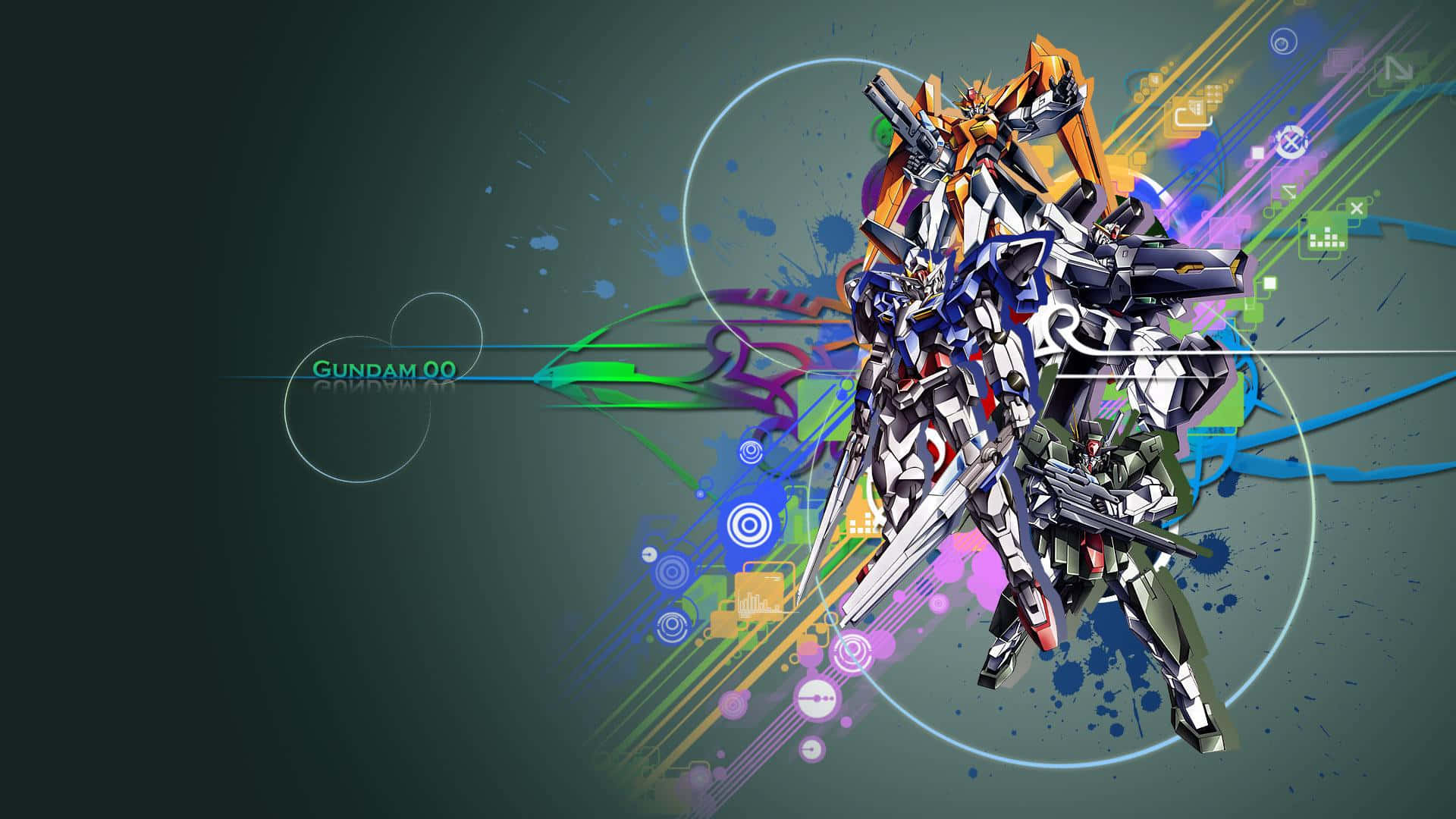 Minimalist Gundam Desktop Wallpaper