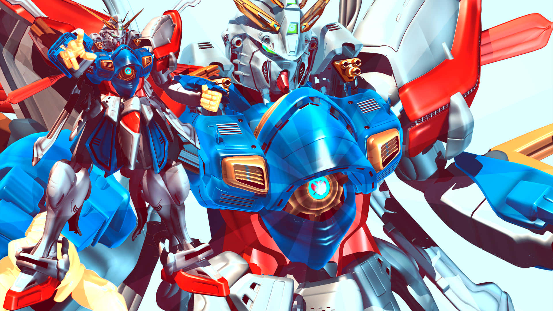 "A detailed artwork of a Gundam Mobile Suit" Wallpaper