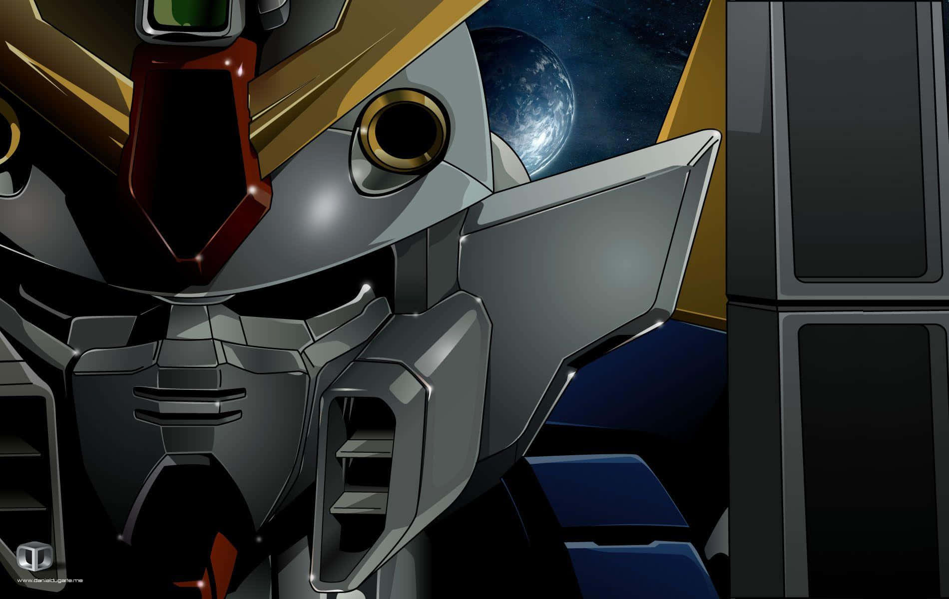 Contemplacon Asombro Cómo El Legendario Guerrero Gundam Se Enfrenta A Las Fuerzas De La Destrucción Y El Mal. Fondo de pantalla