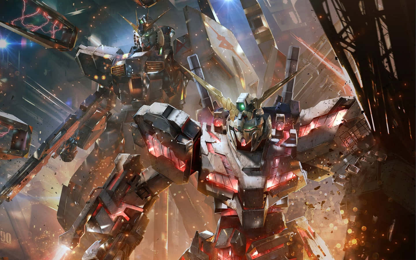 Oplev en dybtgående rejse ind i verden af mobile anime-robotter med Gundam Desktop. Wallpaper