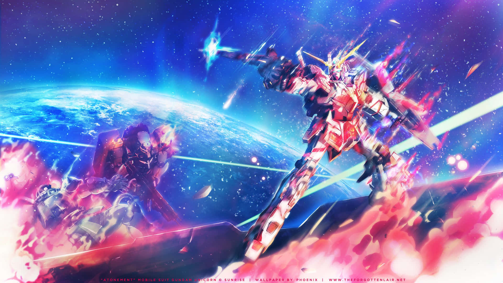 Njutav Gundam:s Skönhet I Hd-kvalitet På Din Skrivbordsskärm. Wallpaper