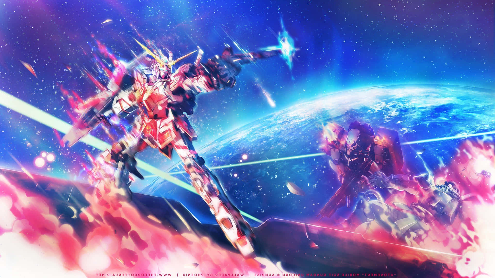 Hold dig ajour med din yndlings anime ved at downloade en Gundam skrivebords vægbeklædning. Wallpaper