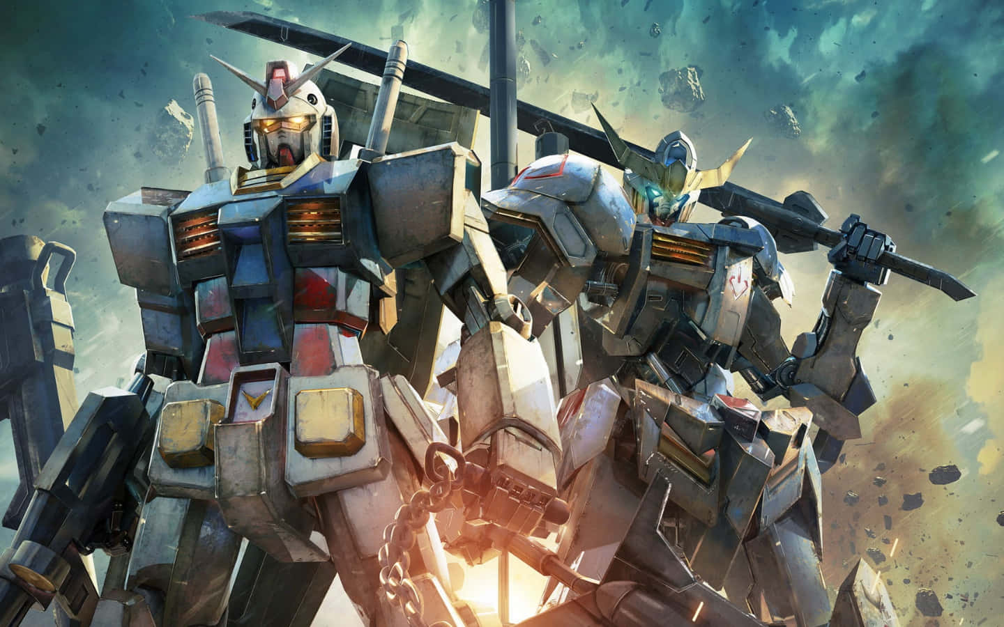 Unfondo De Pantalla Hd Del Clásico Gunpla De Gundam. Fondo de pantalla