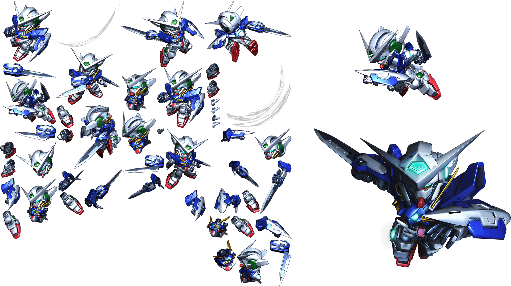 Gundam Mecha Collage PNG