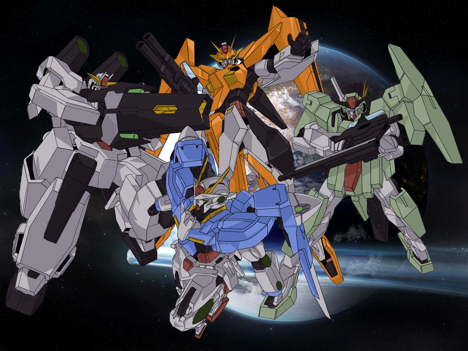 Krigsklar - Oplev Spændingen I Kampen Med Dette Flotte Gundam-billede.