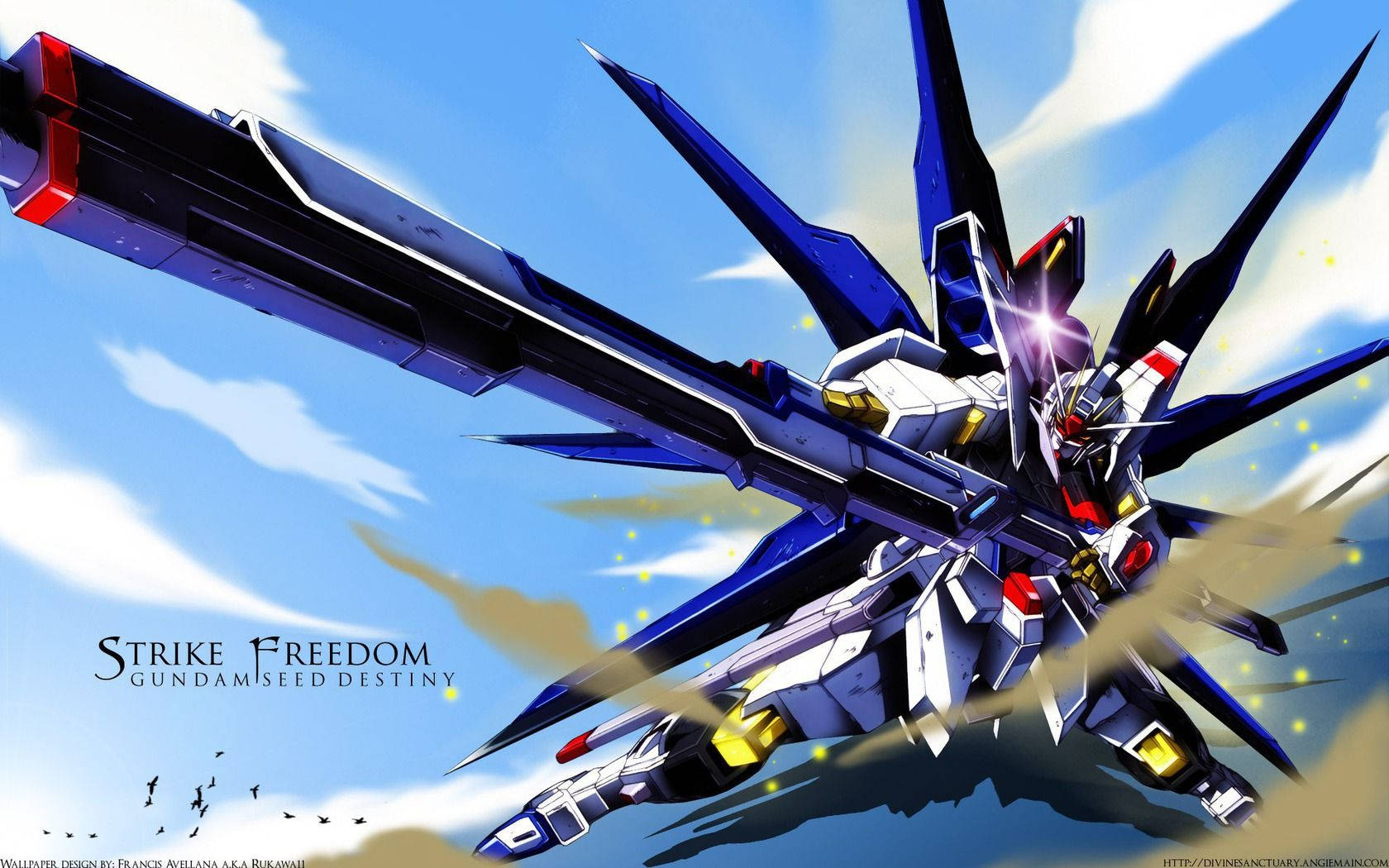 Get Ready for Epic Space Battles with Gundam Seed! Wallpaper