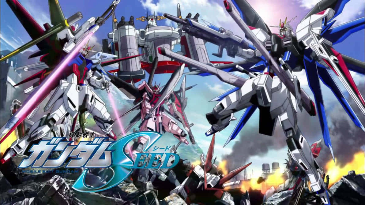 Adegan Pertempuran Gundam Seed Destiny Wallpaper