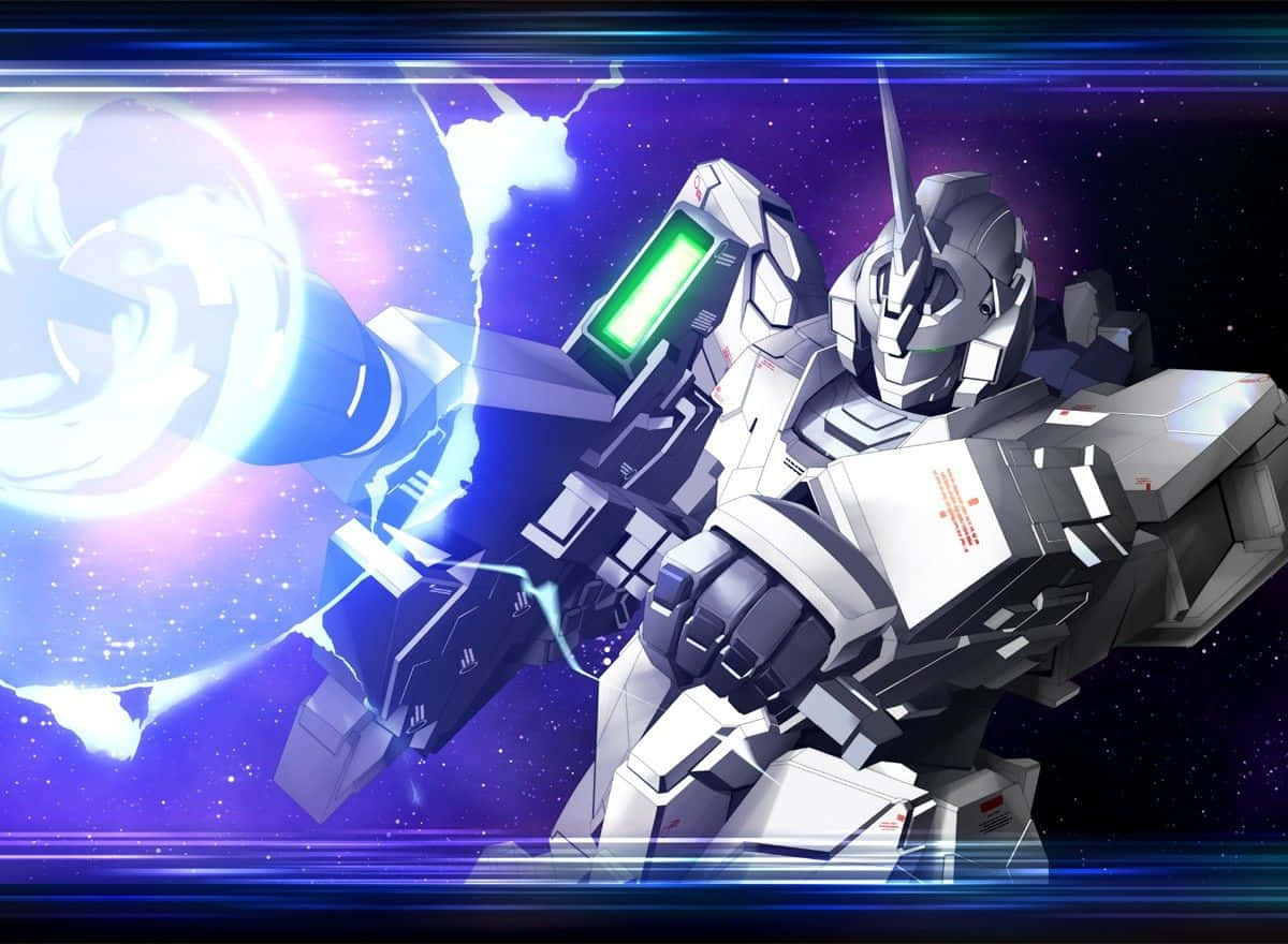 Gundam Unicorn In Battle Stance Wallpaper