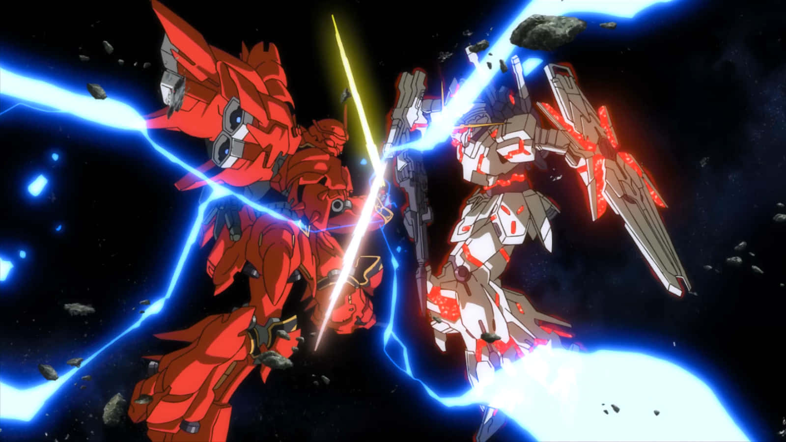 Inspired by Universal Century, a powerful Gundam Unicorn dashes across the battlefield. Wallpaper