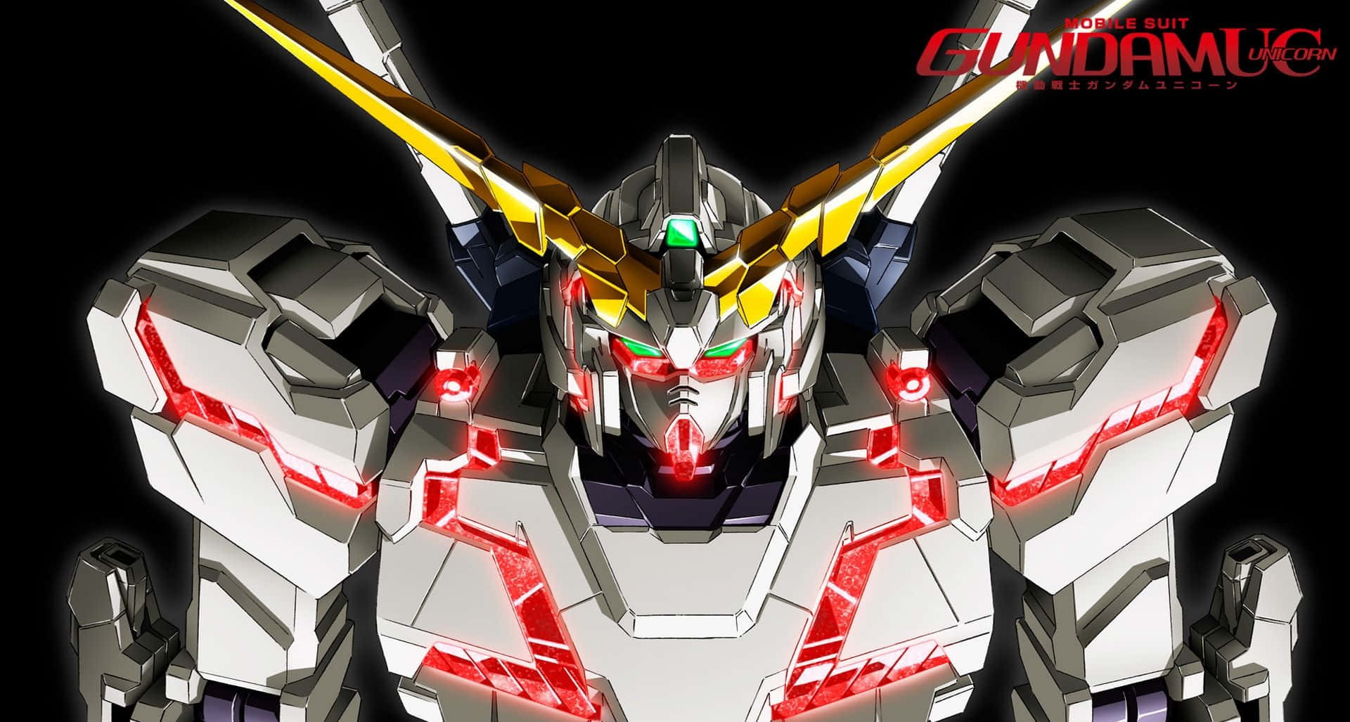 Witness the powerful Gundam Unicorn in action Wallpaper