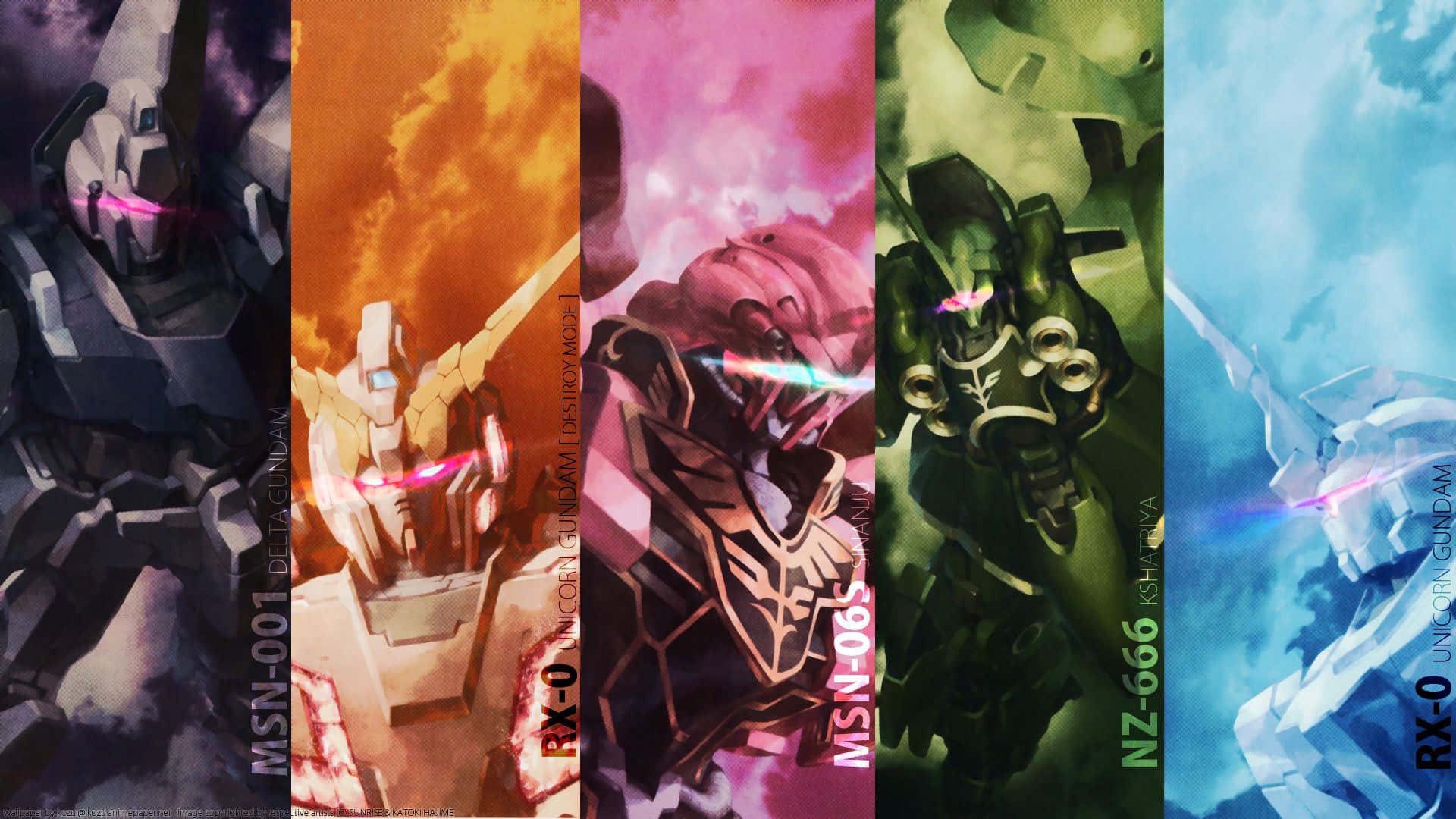 “The power of the Gundams: the legendary Unicorn” Wallpaper