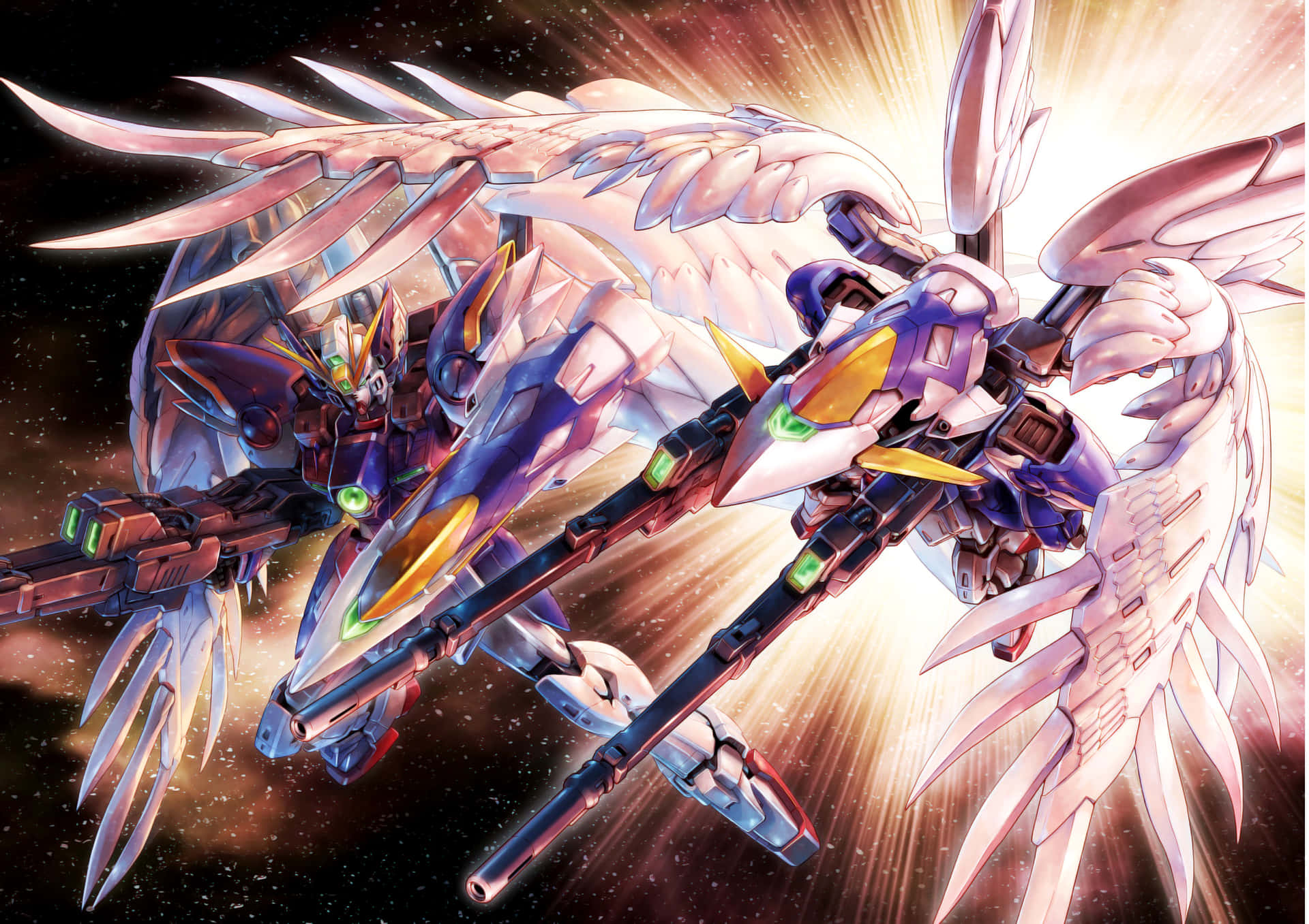 XXXG00W0 Wing Gundam Zero  Mobile Suit Gundam Wing  Wallpaper by Sunrise  Studio 3127148  Zerochan Anime Image Board