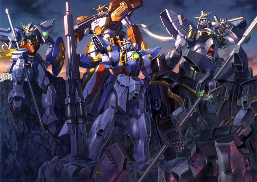 Fortalecetus Fuerzas Defensoras Con El Poder De Gundam Wing Fondo de pantalla