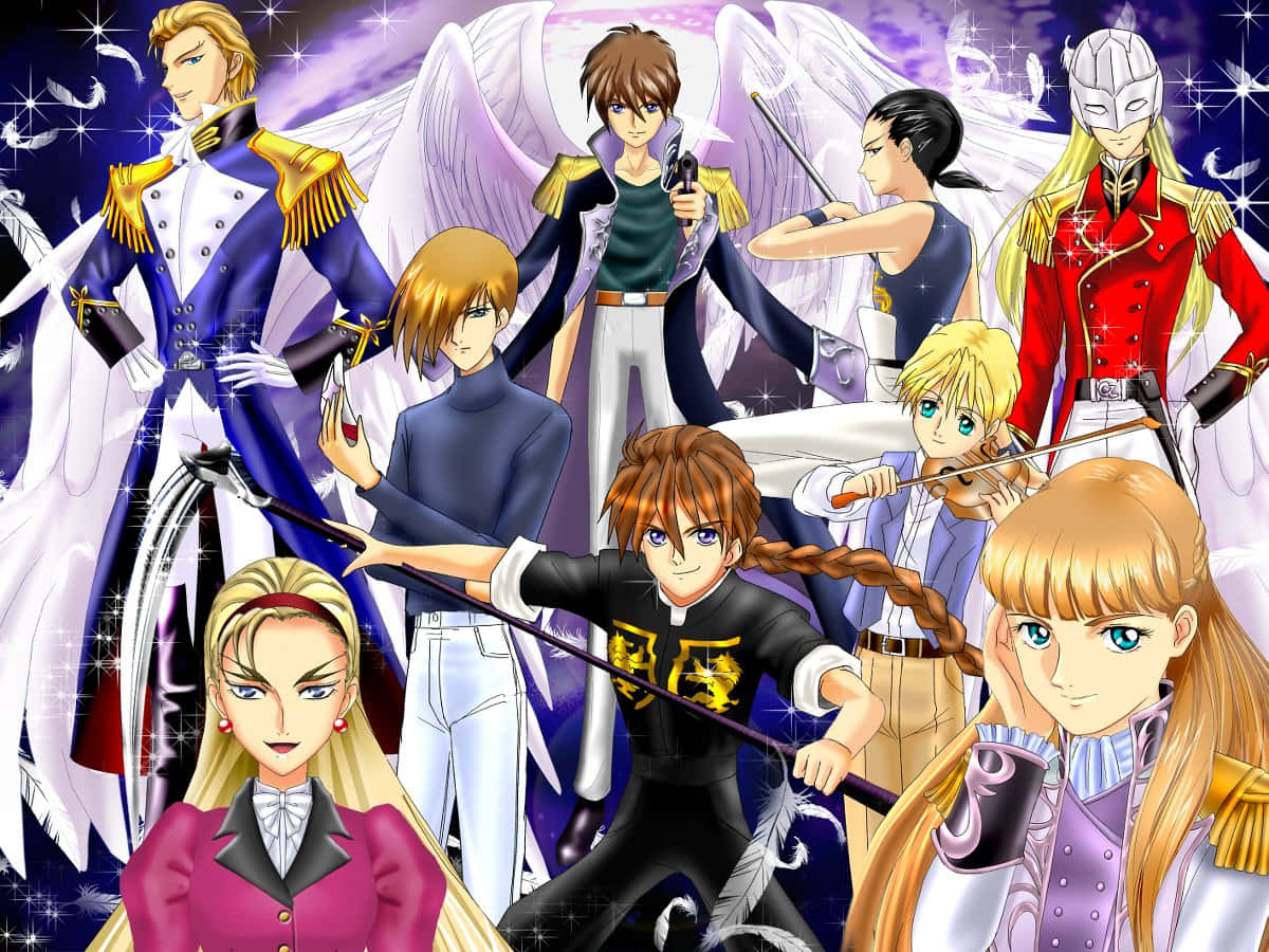 Gundam Wing Personages Galaxy Achtergrond Achtergrond