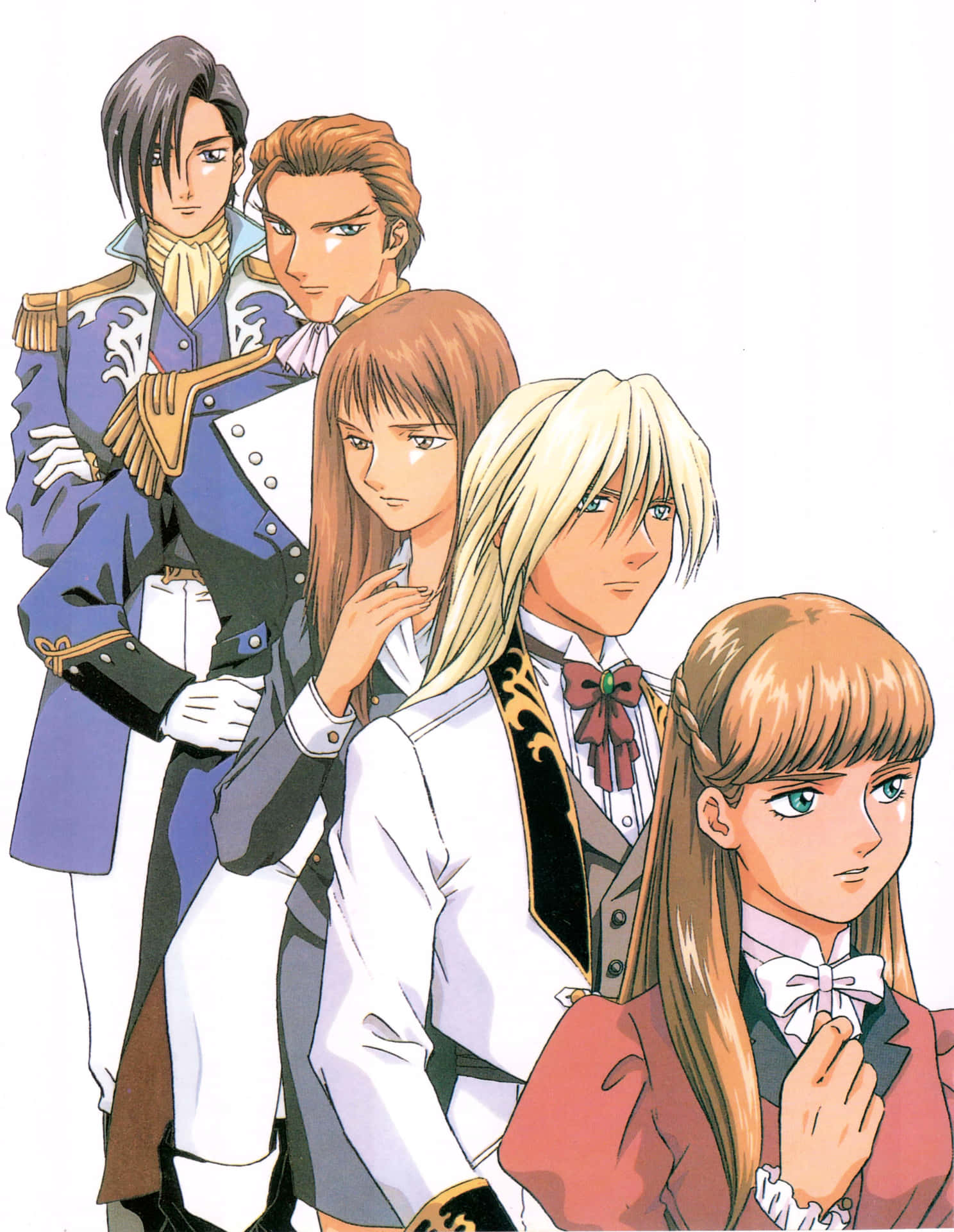 Gundam Wing Personages Portret Achtergrond