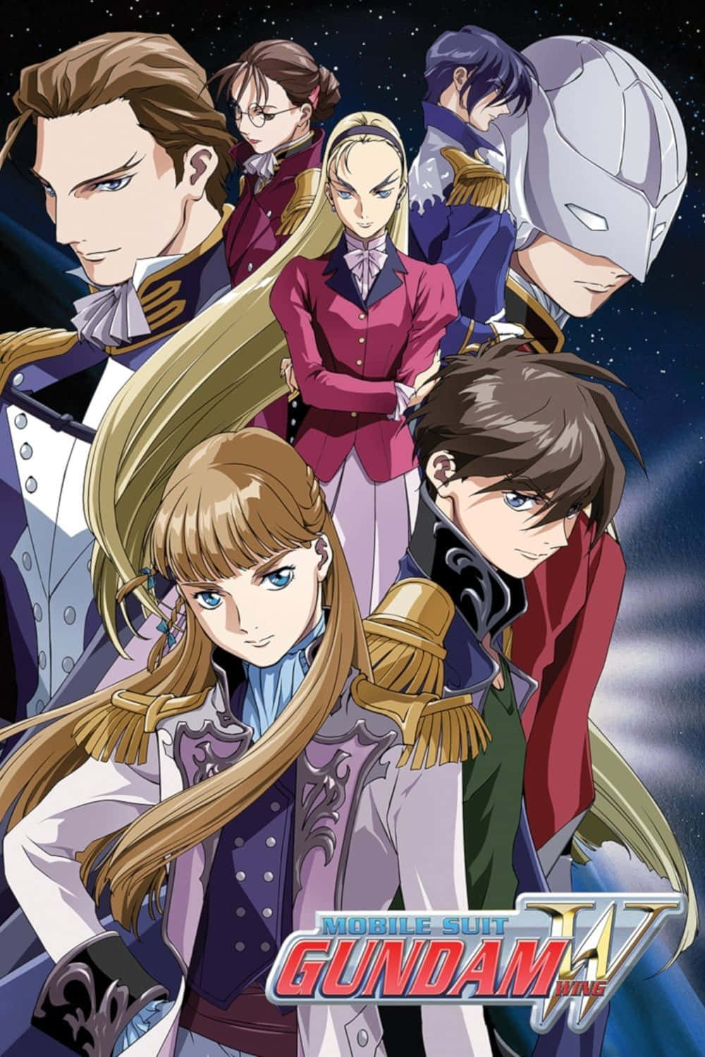 Gundam Wing Personages Poster Achtergrond