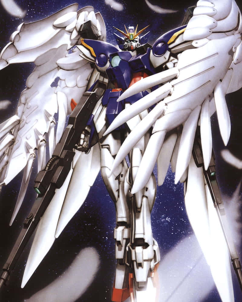 Mobile Suit Gundam Wing tager afsted! Wallpaper