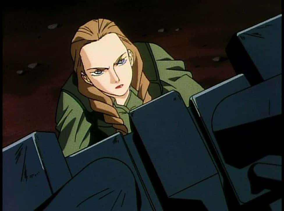 Sally Po from Gundam Wing anime series in action Wallpaper