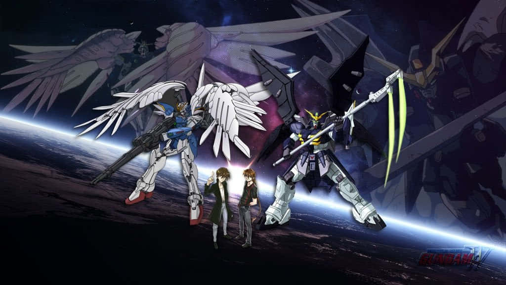 “Gundam Wing Team: Klar til at kæmpe” Wallpaper
