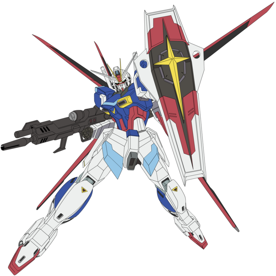 Gundamwith Beam Rifleand Shield PNG
